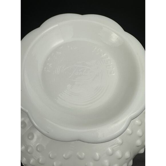 Vintage White Milk Glass Hobnail Pedestal Tapered 6 Candle Holder 7” - Picture 6 of 7